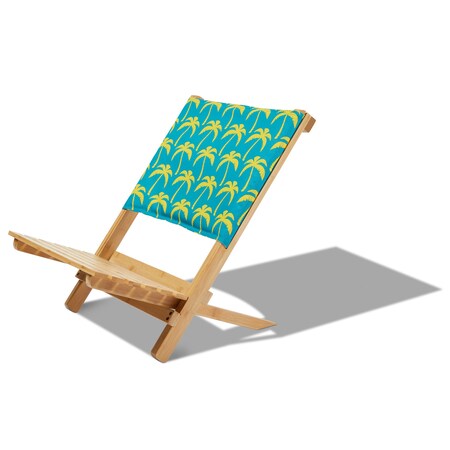 Duck Covers Bamboo Beach Chair, Real Teal Palm DRTCH2522